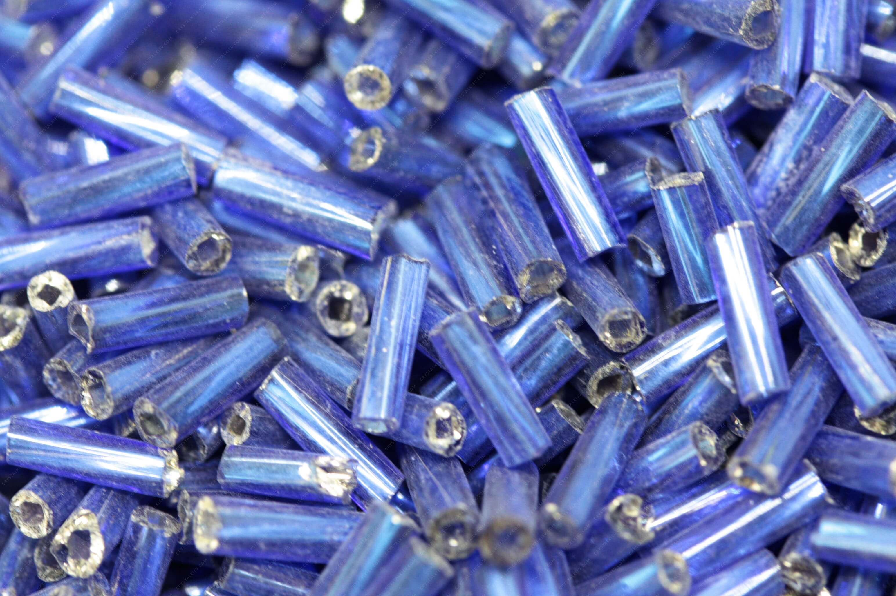 Стеклярус Sapphire кручений 6mm